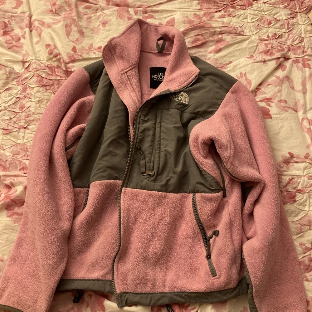 The North Face Pink and Grey Fleece Jacket
